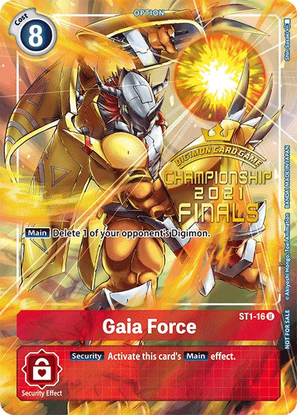 Gaia Force [ST1-16] (2021 Championship Finals Tamer's Evolution Pack) [Starter Deck: Gaia Red Promos] | Tables and Towers