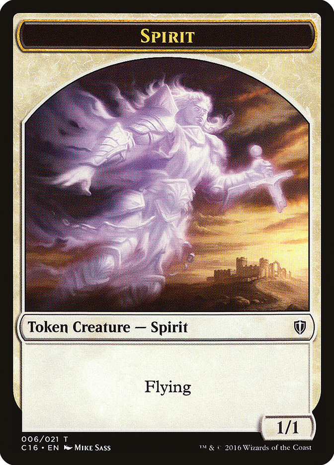 Saproling (016) // Spirit (006) Double-Sided Token [Commander 2016 Tokens] | Tables and Towers