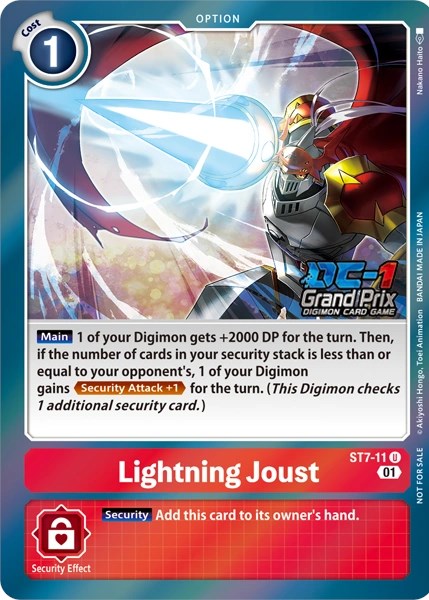 Lightning Joust [ST7-11] (Grand Prix 2022) [Starter Deck: Gallantmon] | Tables and Towers