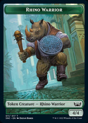 Treasure (013) // Rhino Warrior Double-Sided Token [Streets of New Capenna Tokens] | Tables and Towers