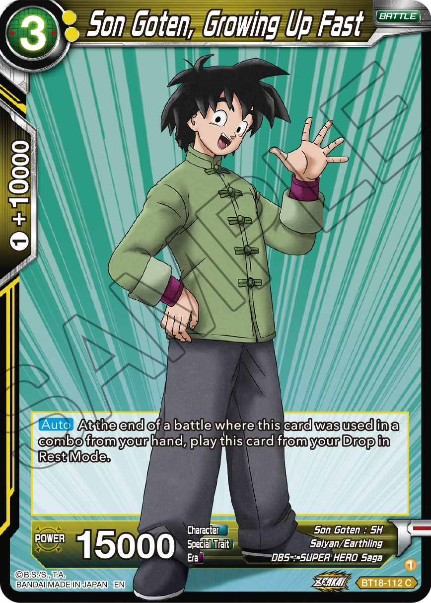 Son Goten, Growing Up Fast (BT18-112) [Dawn of the Z-Legends] | Tables and Towers