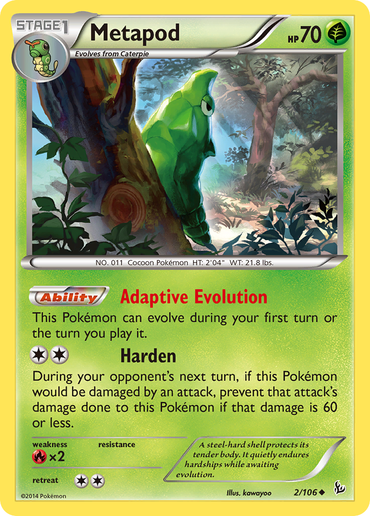 Metapod (2/106) [XY: Flashfire] | Tables and Towers