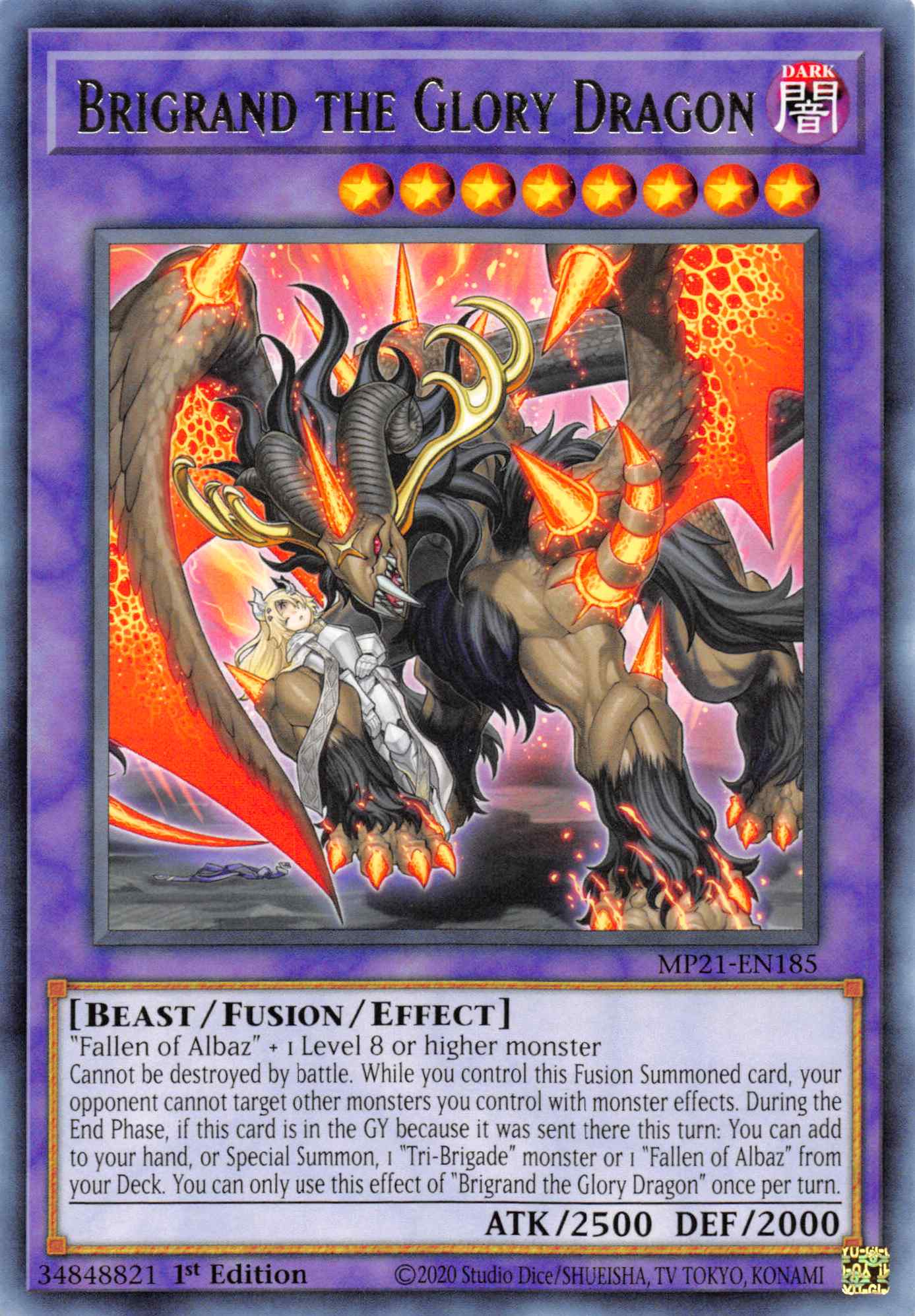 Brigrand the Glory Dragon [MP21-EN185] Rare | Tables and Towers