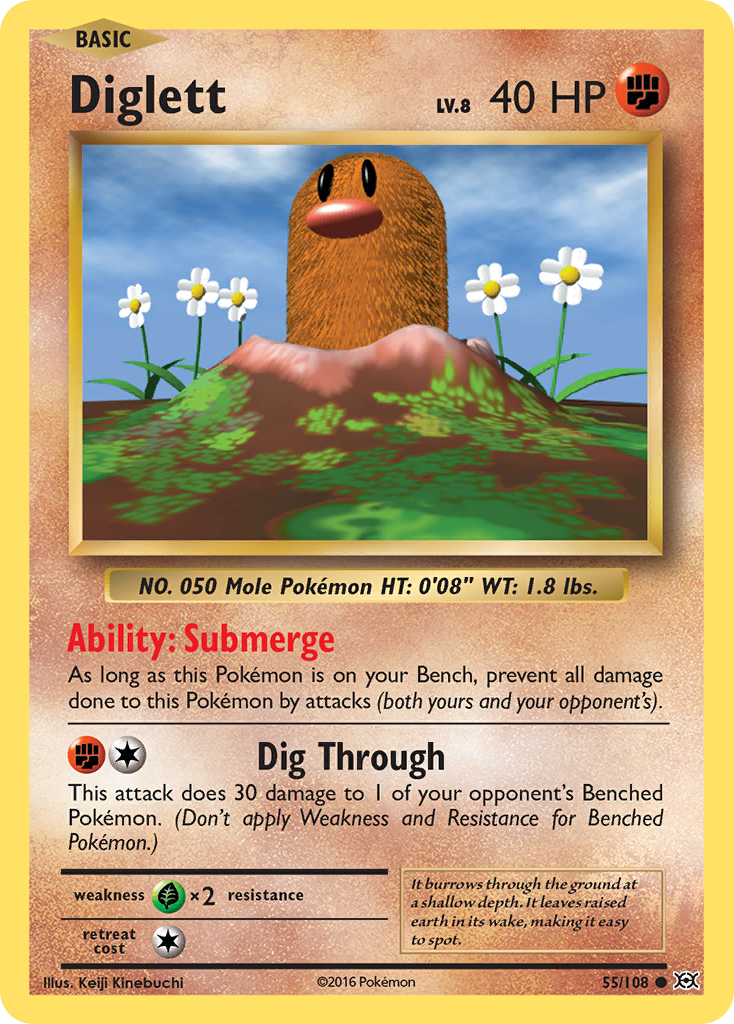 Diglett (55/108) [XY: Evolutions] | Tables and Towers