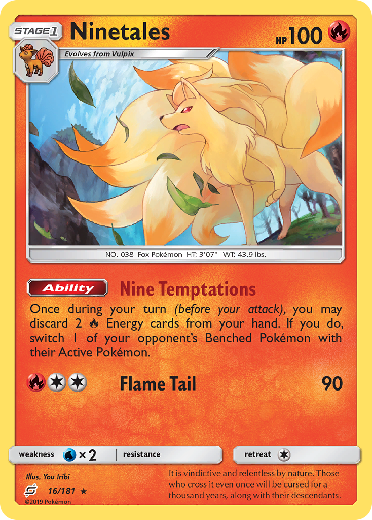 Ninetales (16/181) [Sun & Moon: Team Up] | Tables and Towers