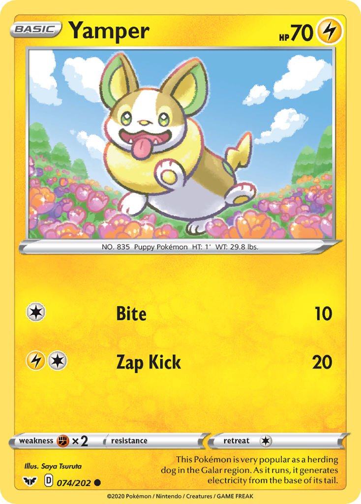 Yamper (074/202) [Sword & Shield: Base Set] | Tables and Towers