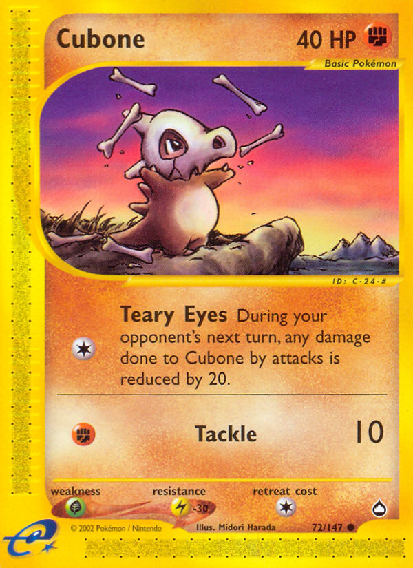 Cubone (72/147) [Aquapolis] | Tables and Towers