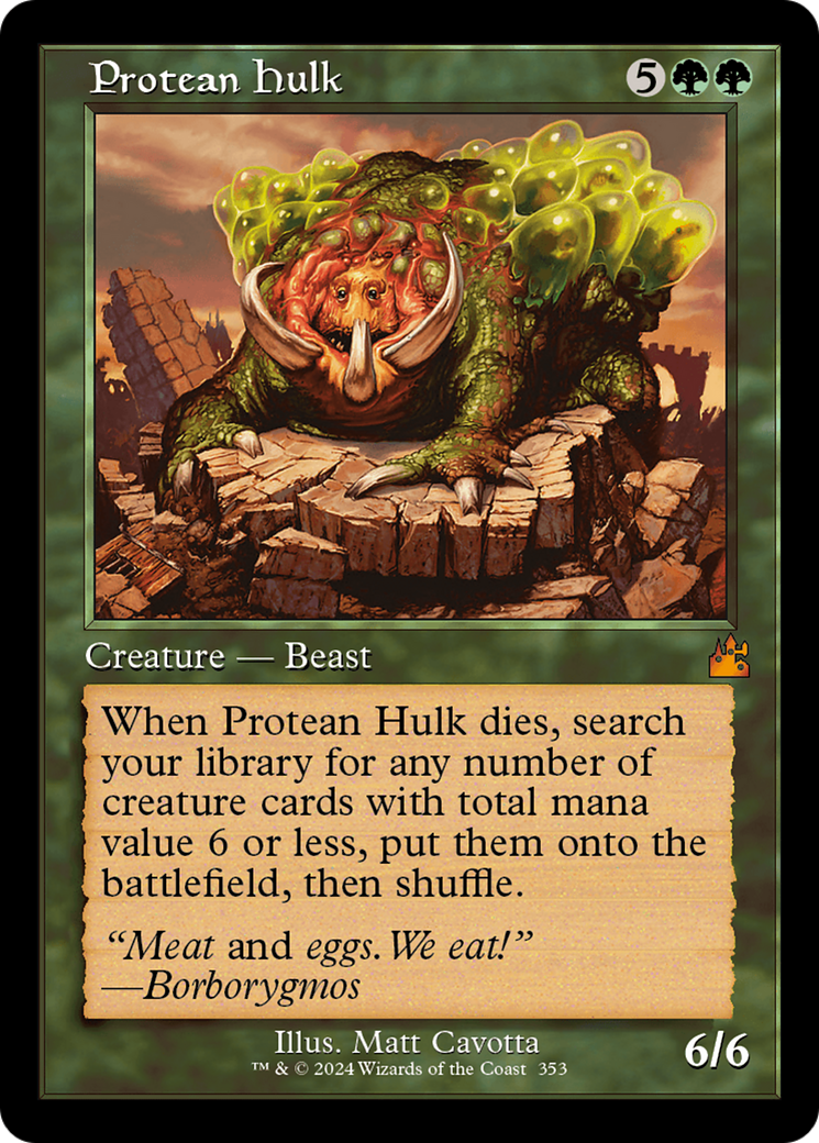 Protean Hulk (Retro Frame) [Ravnica Remastered] | Tables and Towers