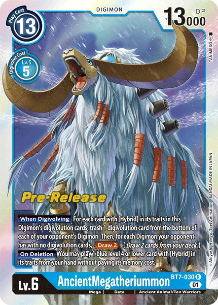 AncientMegatheriummon [BT7-030] [Next Adventure Pre-Release Cards] | Tables and Towers