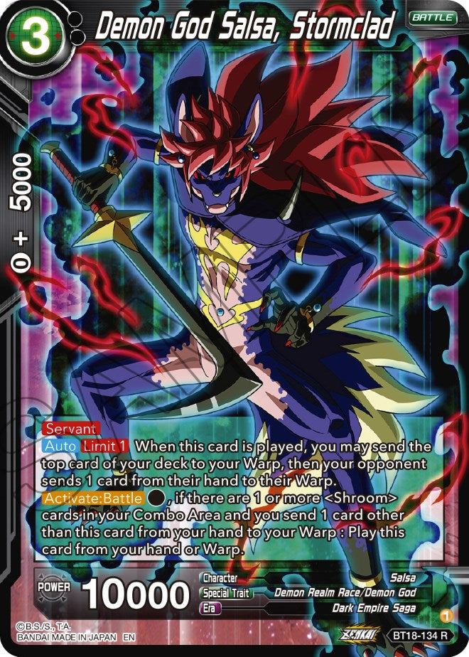 Demon God Salsa, Stormclad (BT18-134) [Dawn of the Z-Legends] | Tables and Towers