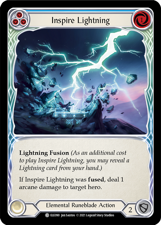 Inspire Lightning (Blue) [ELE090] (Tales of Aria)  1st Edition Normal | Tables and Towers