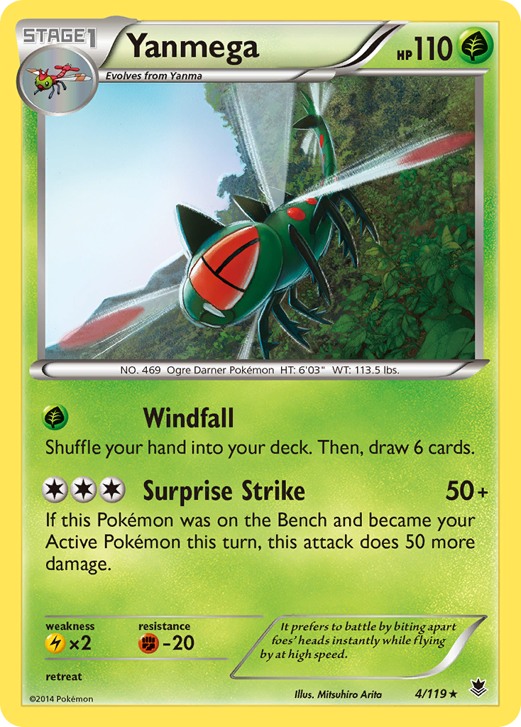 Yanmega (4/119) [XY: Phantom Forces] | Tables and Towers