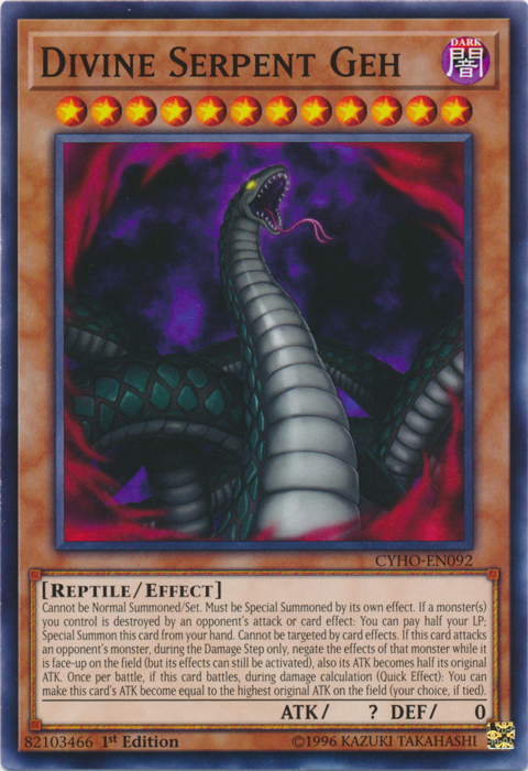 Divine Serpent Geh [CYHO-EN092] Common | Tables and Towers