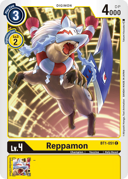 Reppamon [BT1-051] [Release Special Booster Ver.1.0] | Tables and Towers