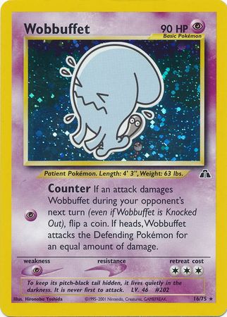 Wobbuffet (16/75) [Neo Discovery Unlimited] | Tables and Towers