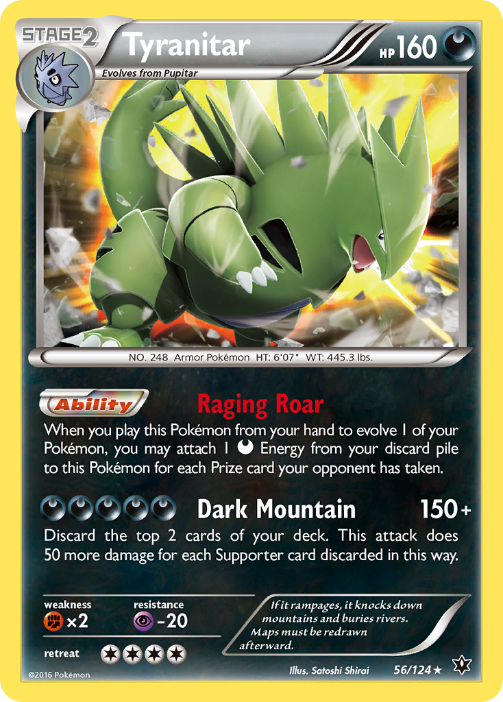 Tyranitar (56/124) [XY: Fates Collide] | Tables and Towers