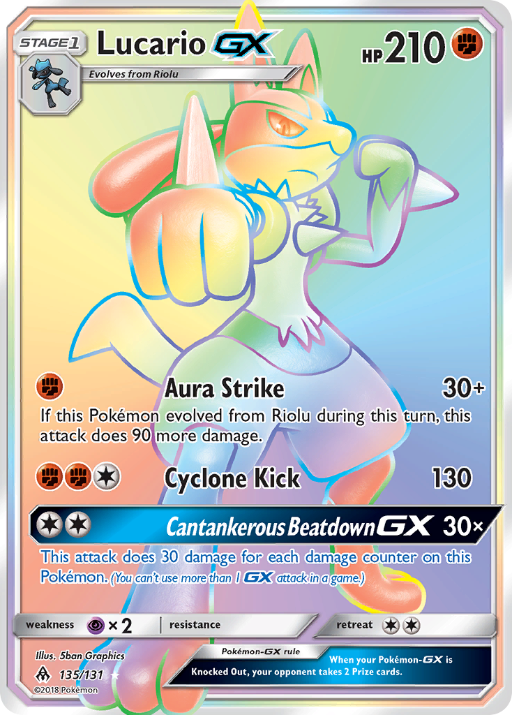 Lucario GX (135/131) [Sun & Moon: Forbidden Light] | Tables and Towers