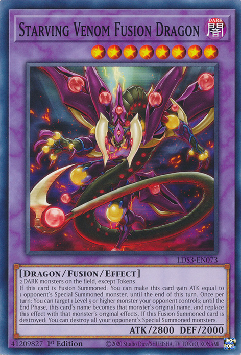 Starving Venom Fusion Dragon [LDS3-EN073] Common | Tables and Towers