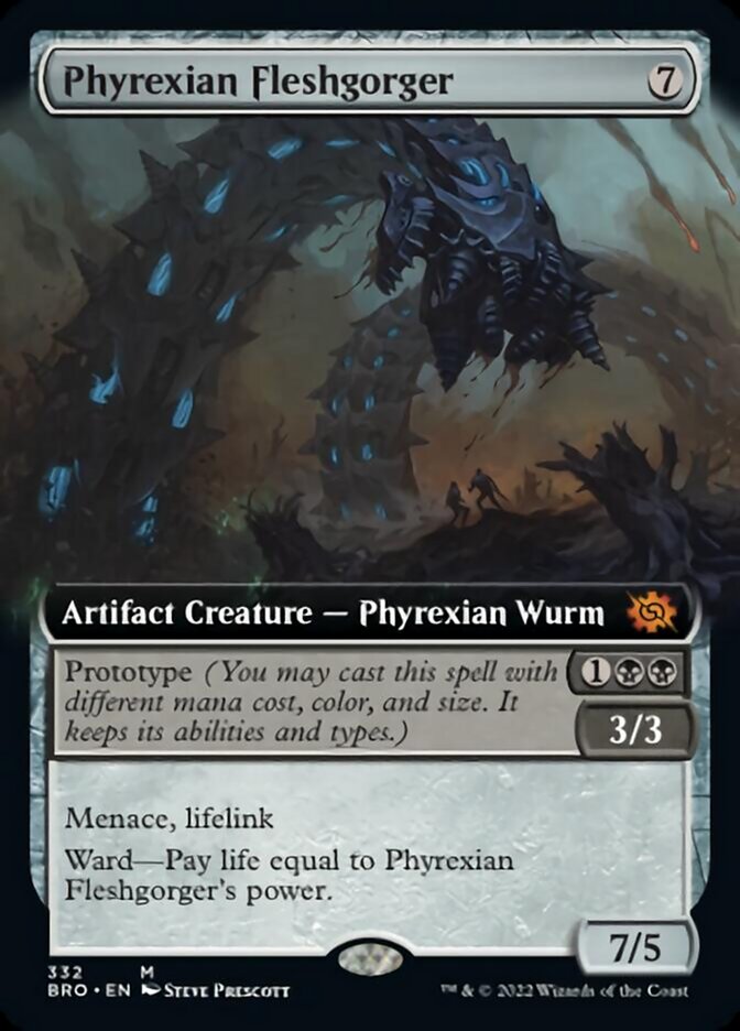 Phyrexian Fleshgorger (Extended Art) [The Brothers' War] | Tables and Towers