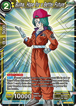 Bulma, Hope for a Better Future (Rare) (BT13-105) [Supreme Rivalry] | Tables and Towers