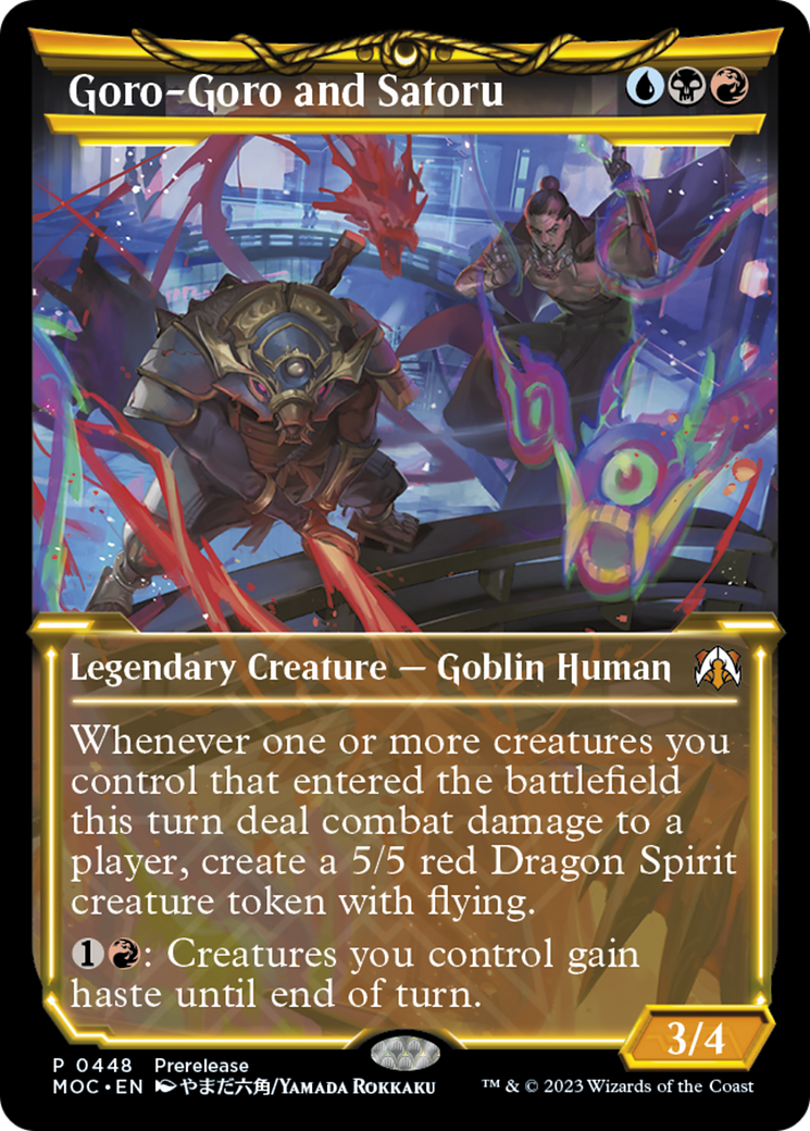 Goro-Goro and Satoru (Showcase Planar Booster Fun) [March of the Machine Commander Prerelease Promos] | Tables and Towers