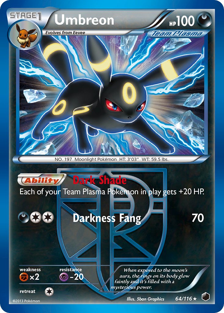 Umbreon (64/116) (Moltres Legendary Battle Deck) (Theme Deck Exclusive) [Black & White: Plasma Freeze] | Tables and Towers