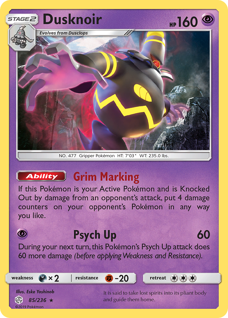 Dusknoir (85/236) [Sun & Moon: Cosmic Eclipse] | Tables and Towers