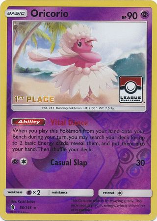 Oricorio (55/145) (League Promo 1st Place) [Sun & Moon: Guardians Rising] | Tables and Towers