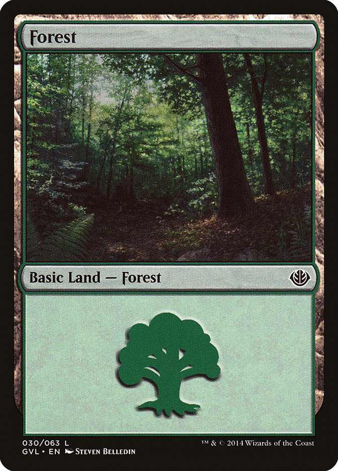 Forest (30) (Garruk vs. Liliana) [Duel Decks Anthology] | Tables and Towers