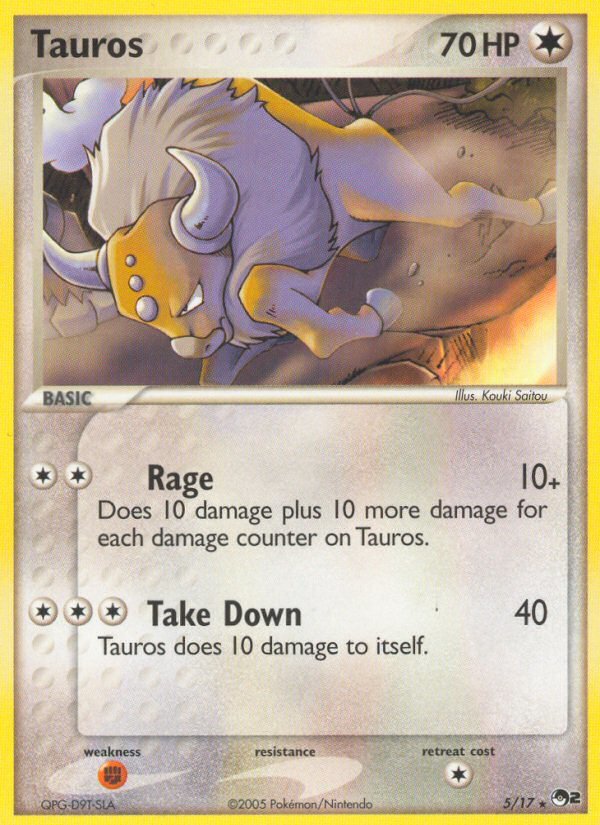 Tauros (5/17) [POP Series 2] | Tables and Towers