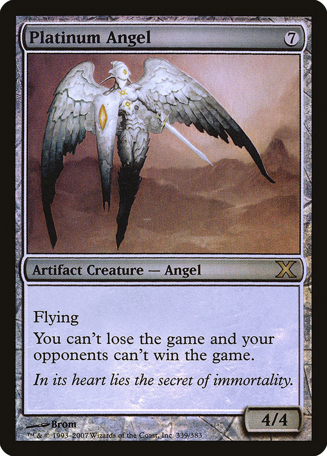 Platinum Angel (Premium Foil) [Tenth Edition] | Tables and Towers