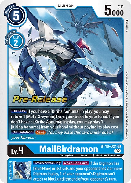 MailBirdramon [BT10-021] [Xros Encounter Pre-Release Cards] | Tables and Towers