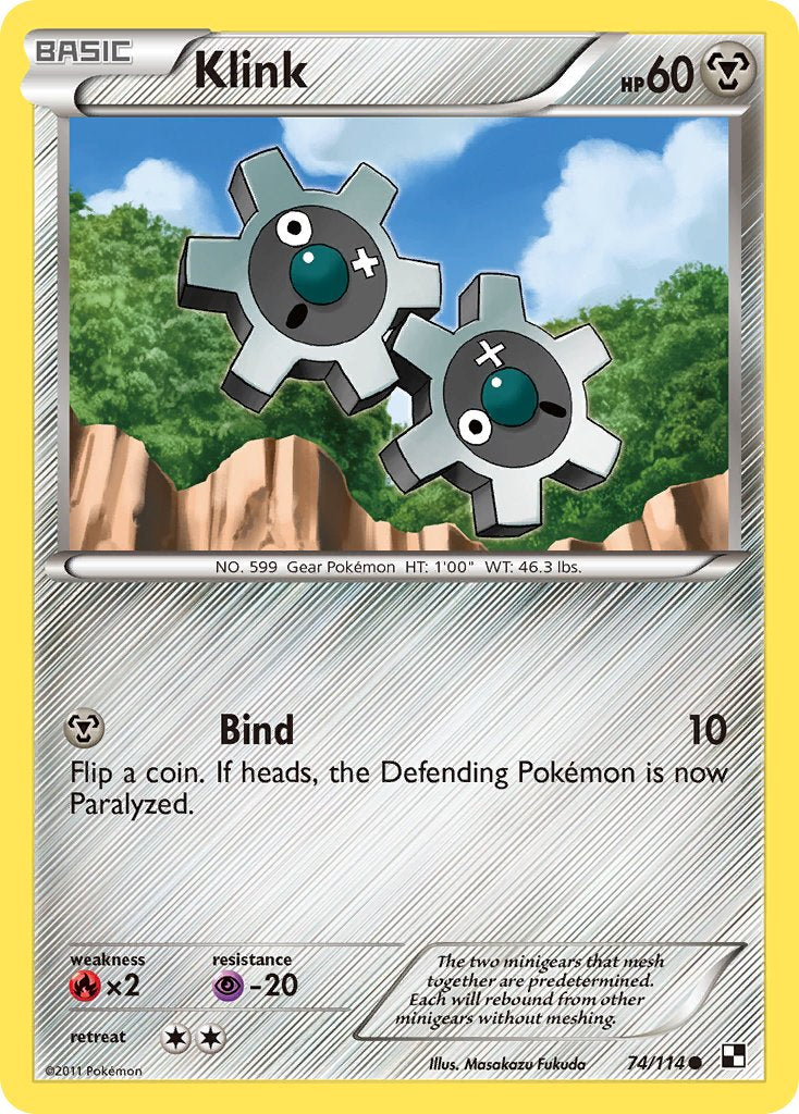 Klink (74/114) (Cracked Ice Holo) (Blister Exclusive) [Black & White: Base Set] | Tables and Towers