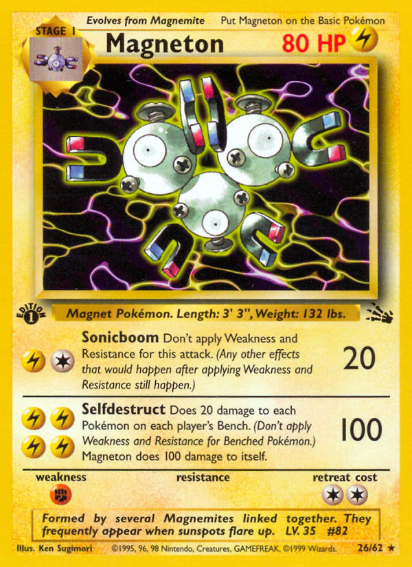 Magneton (26/62) [Fossil 1st Edition] | Tables and Towers