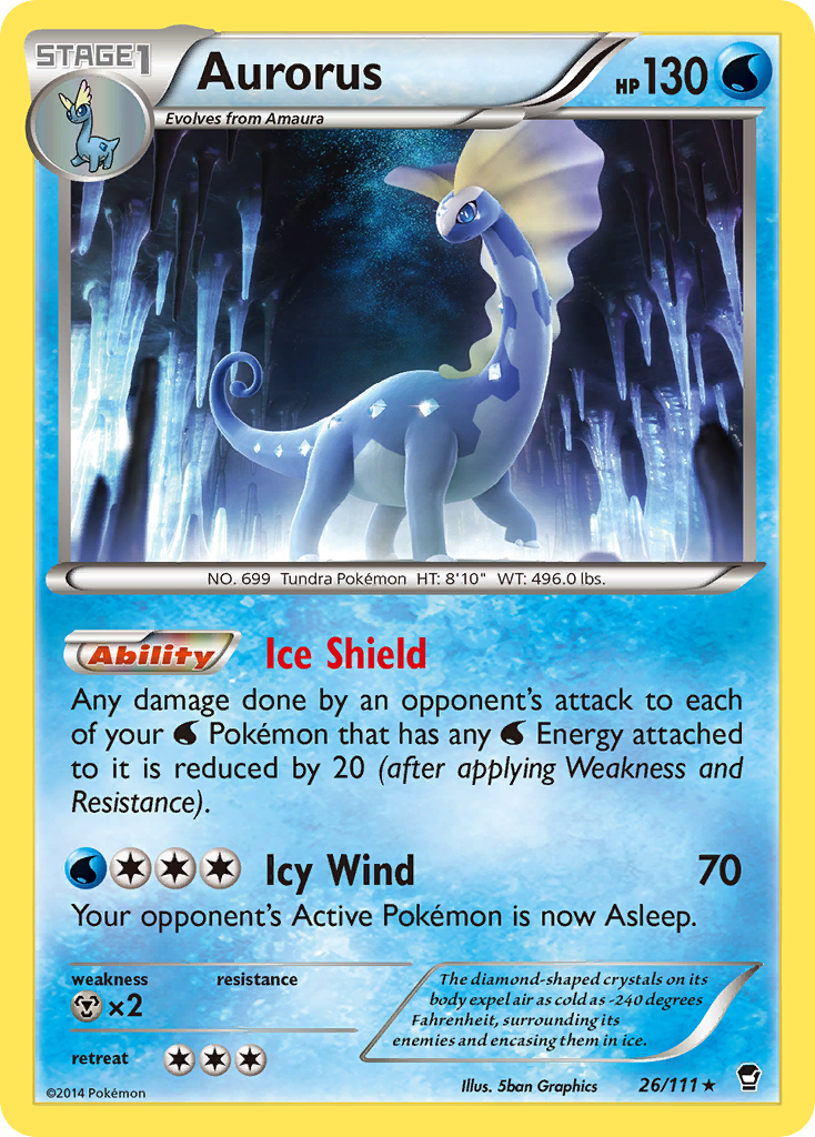 Aurorus (26/111) [XY: Furious Fists] | Tables and Towers