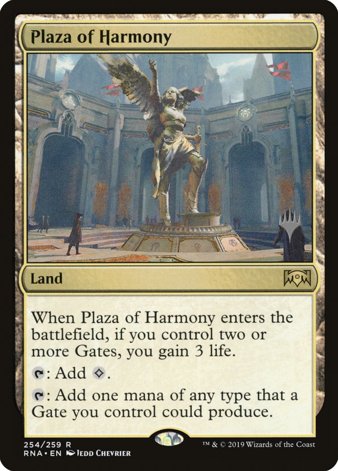 Plaza of Harmony (Promo Pack) [Ravnica Allegiance Promos] | Tables and Towers