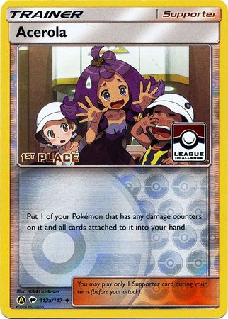 Acerola (112a/147) (League Promo 1st Place) [Sun & Moon: Burning Shadows] | Tables and Towers