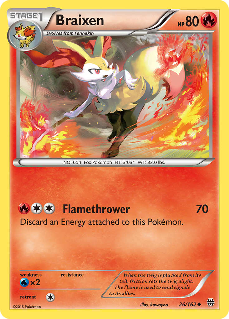 Braixen (26/162) [XY: BREAKthrough] | Tables and Towers