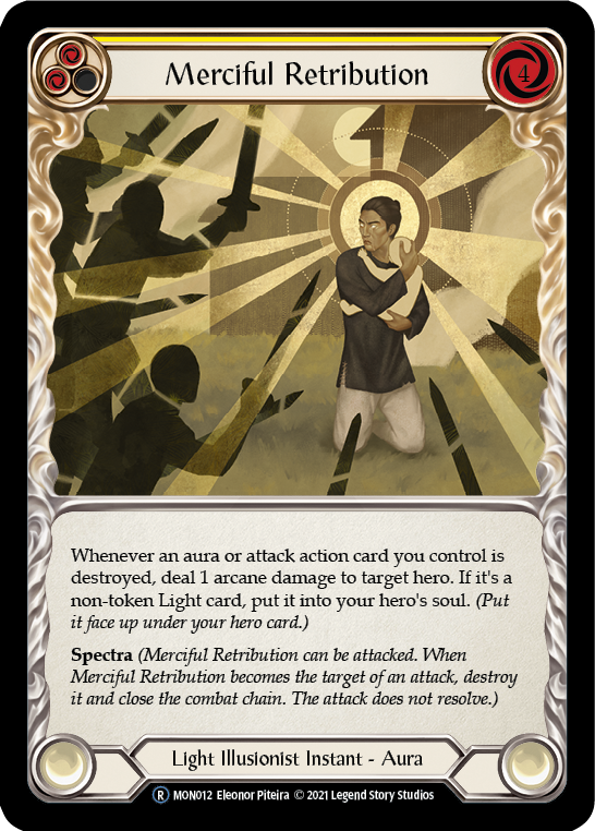 Merciful Retribution [U-MON012-RF] (Monarch Unlimited)  Unlimited Rainbow Foil | Tables and Towers