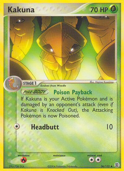 Kakuna (36/112) [EX: FireRed & LeafGreen] | Tables and Towers