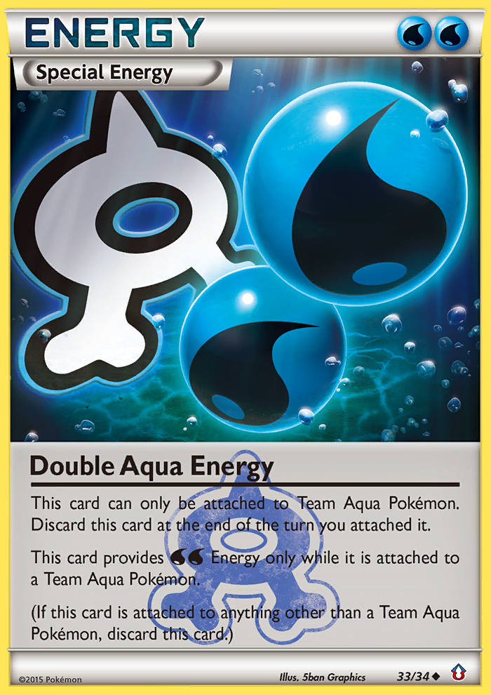 Double Aqua Energy (33/34) [XY: Double Crisis] | Tables and Towers