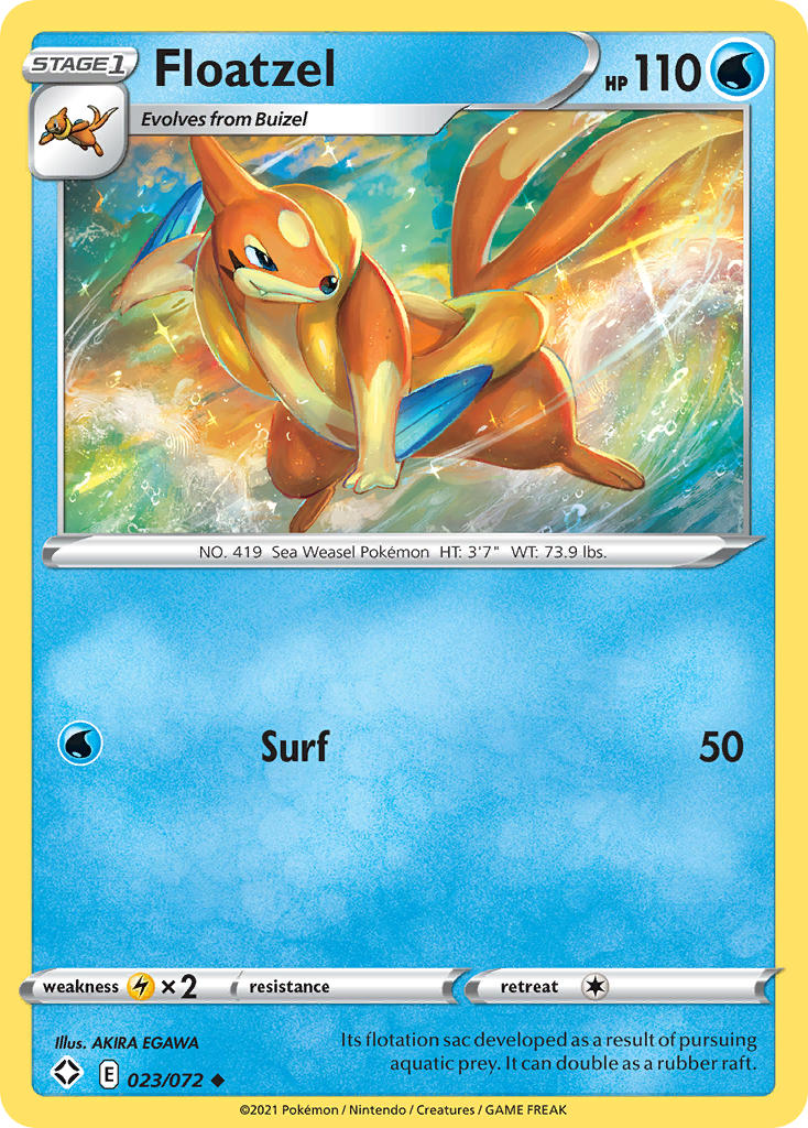 Floatzel (023/072) [Sword & Shield: Shining Fates] | Tables and Towers