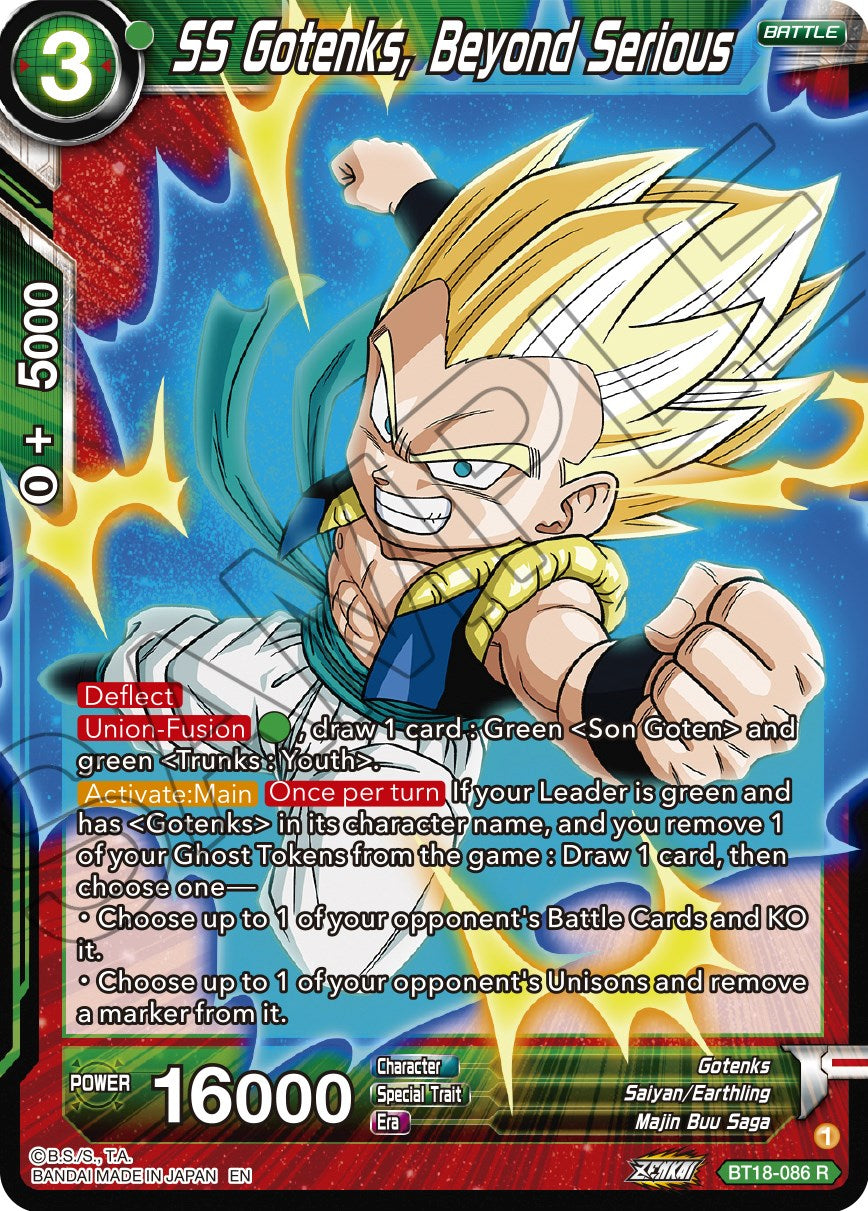 SS Gotenks, Beyond Serious (BT18-086) [Dawn of the Z-Legends] | Tables and Towers