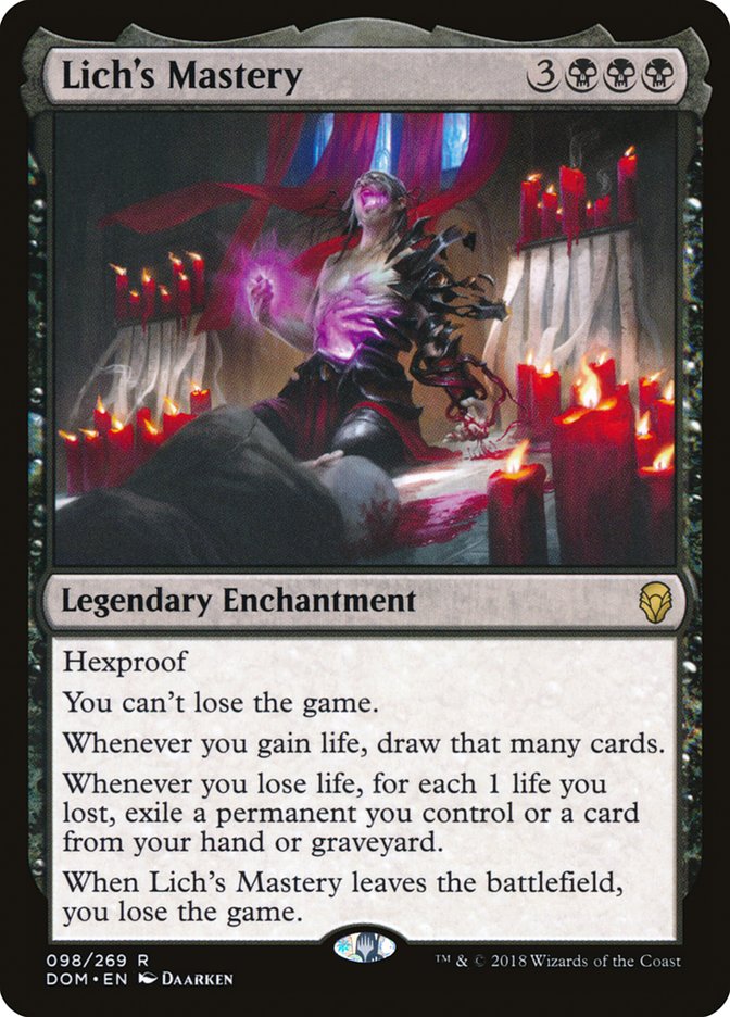 Lich's Mastery [Dominaria] | Tables and Towers