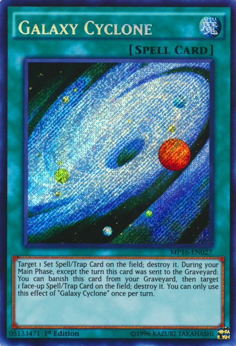 Galaxy Cyclone [MP16-EN027] Secret Rare | Tables and Towers