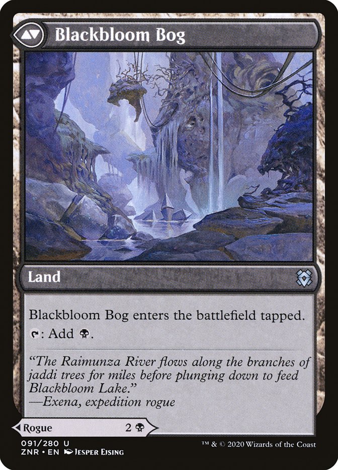 Blackbloom Rogue // Blackbloom Bog [Zendikar Rising] | Tables and Towers