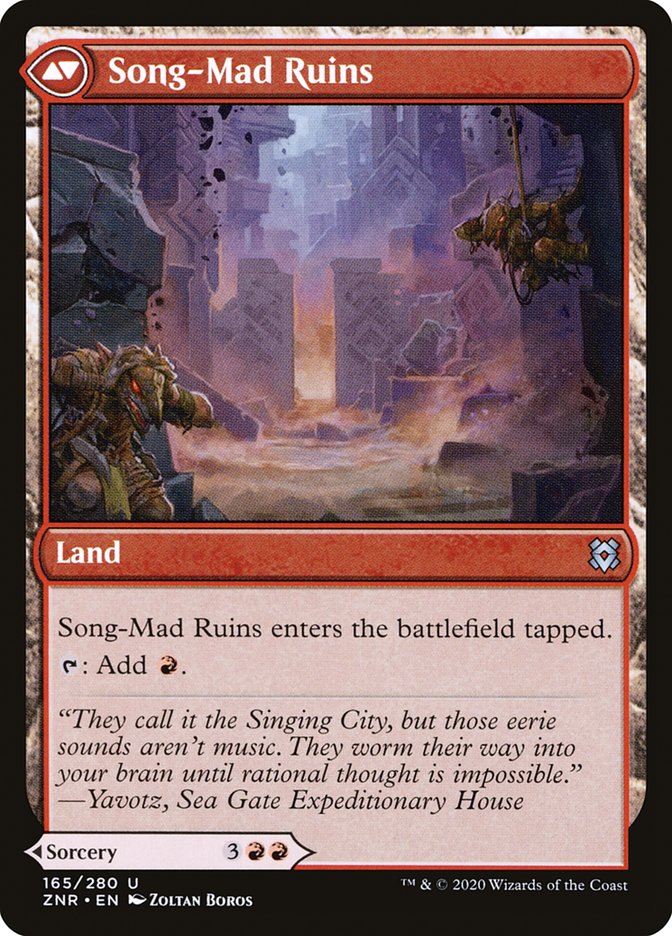 Song-Mad Treachery // Song-Mad Ruins [Zendikar Rising] | Tables and Towers