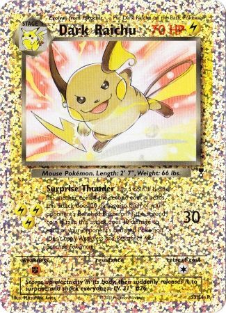 Dark Raichu (S3/S4) [Box Topper] | Tables and Towers