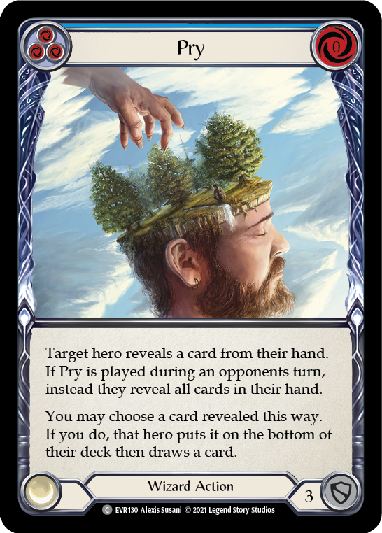 Pry (Blue) [EVR130] (Everfest)  1st Edition Rainbow Foil | Tables and Towers