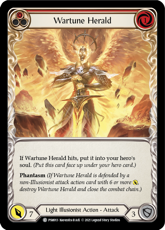 Wartune Herald (Red) [PSM013] (Monarch Prism Blitz Deck) | Tables and Towers